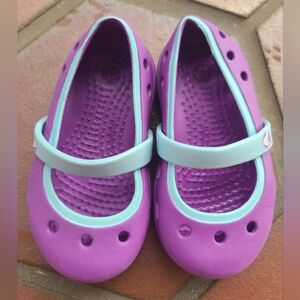 Crocs Mary Jane Purple Blue Sz C4